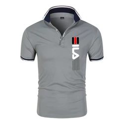 2024 Summer New Men's Polo Shirt with Anti Pilling Polo Collar Embroidered Short Sleeves, Casual Business Fashion, Slim Fit Men'