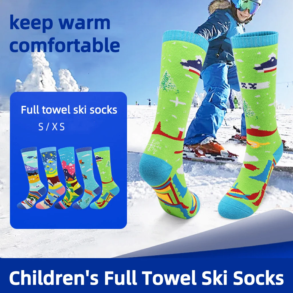 Katoenen thermische skisokken Buitensporten Snowboard Kinderen Wandelsokken Kinderen Thermosokken Kousen