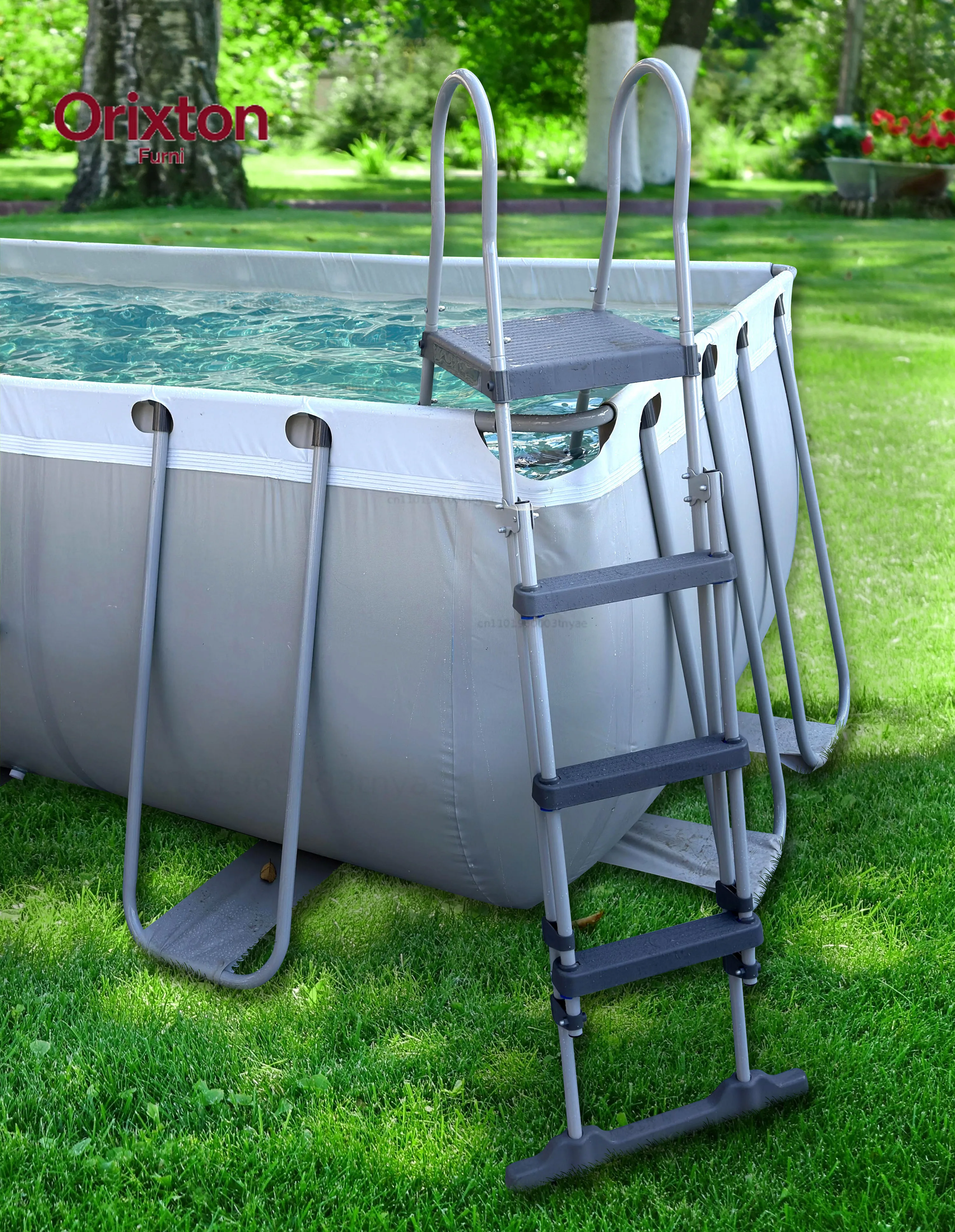 Best Selling Large Size 4.0mX2.07mX1.22m Rectangular Metal Frame Above Ground Pool Piscina For Outdoor Garden