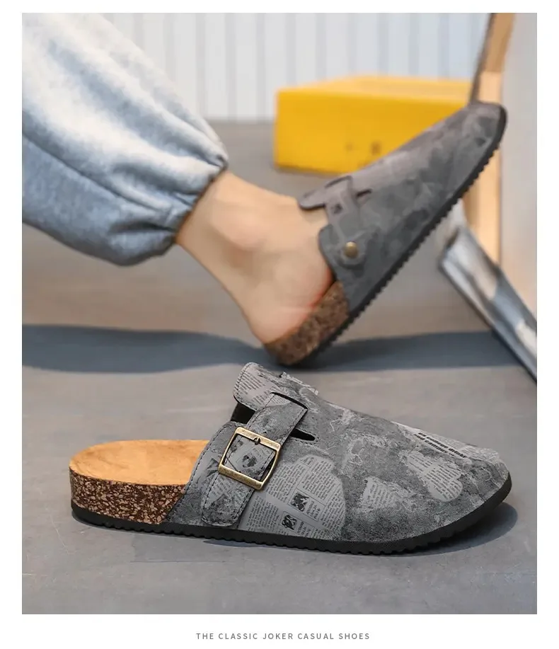 คู่ Cork Clogs รองเท้าแตะแฟชั่น Soft Footbed Suede Beach สไลด์ Arch สนับสนุนหญิงกลางแจ้ง Muller รองเท้ารองเท้าแตะสตรี