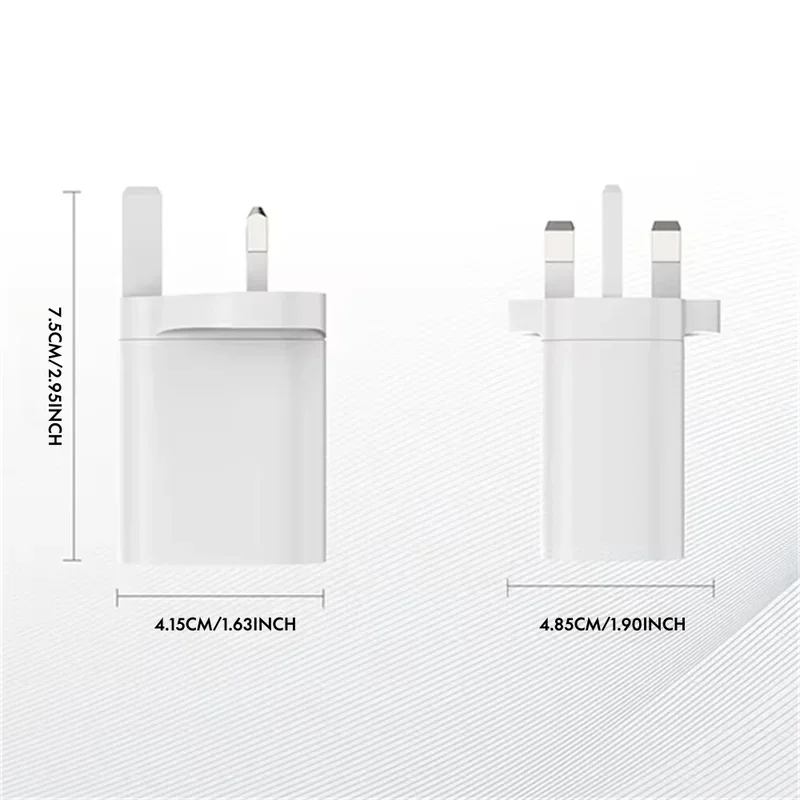 UK 30W Fast Charger PD QC 3.0 Quick Charge Adapter Dual USB A Type C Port Wall Charger Power Adapter for iPhone Samsung Android