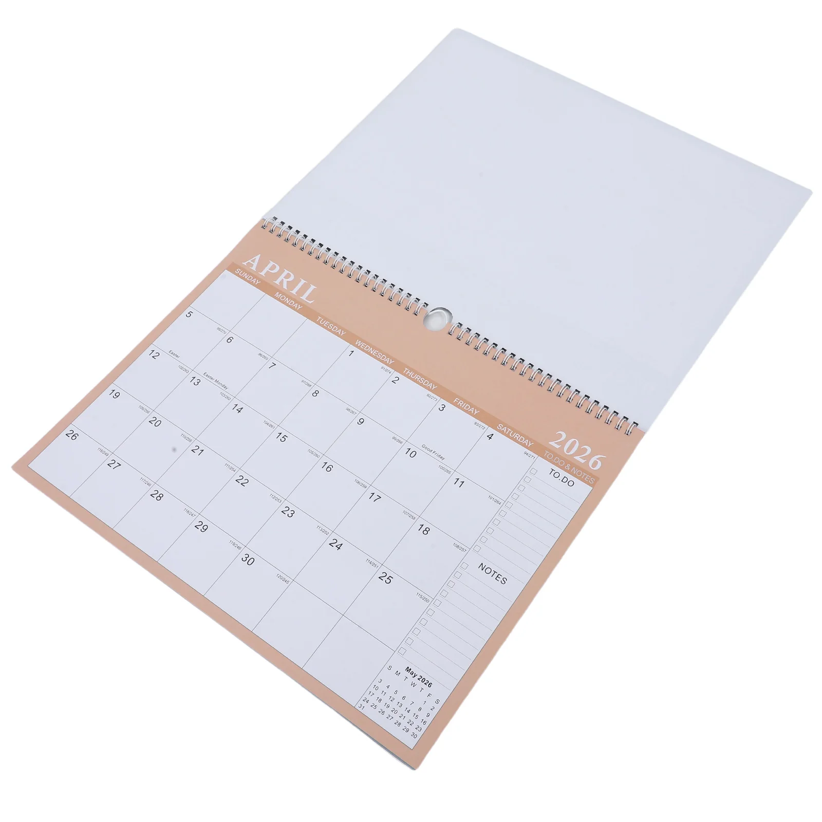 

English Wall Holiday Planner Thick Paper Yearly Calendar Spiral Wall Calendar Planner Hanging Spiral Schedule Organizing