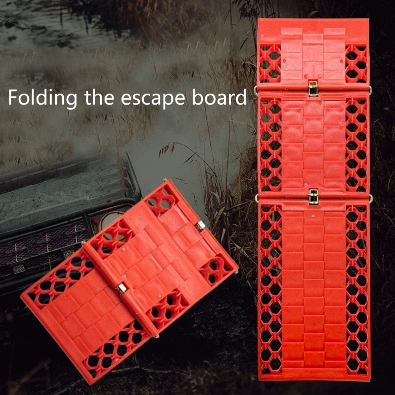 

Traction Mat Car Escape Tool Durable Tire Grip Aid Reliable Companion Foldable Tire Traction Mat for Snow Ice Mud &Sand X37F