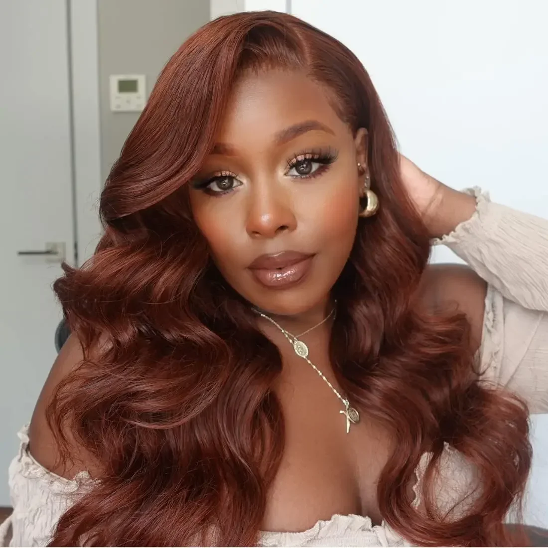 30 32 Inch Brazilian Reddish Brown 13x4  HD Lace Front Wigs Human Hair Body Wave 180% 13x6 Lace Frontal Wig For Women