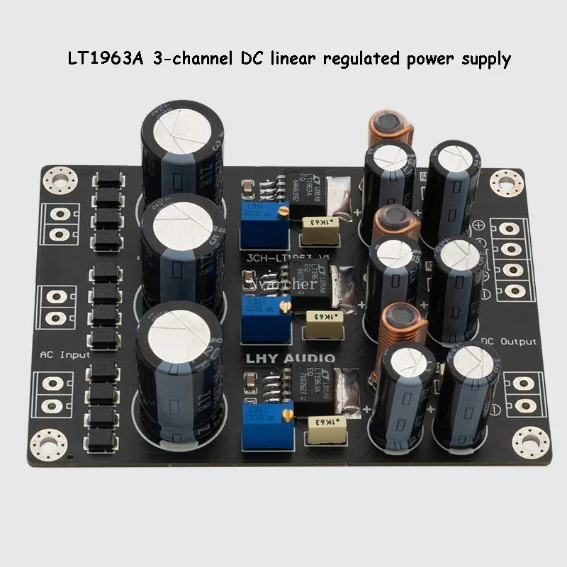 Nvarcher 3-ways DC Linear Stabilized Power Supply Fnished Board LT1963A /OP+MOS 12V 5V