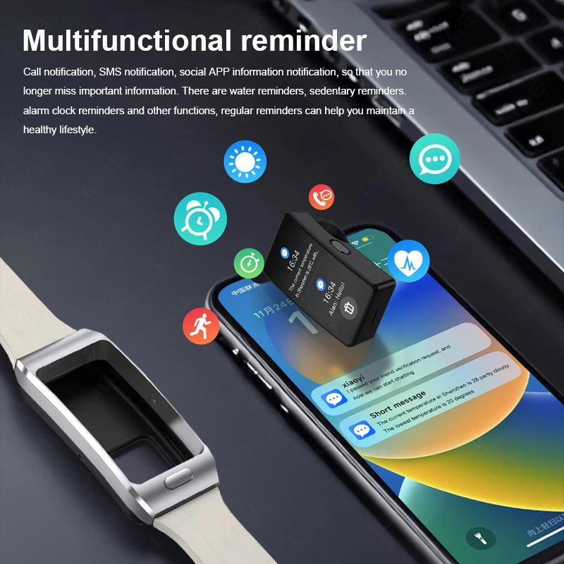 LIGE Sports Smart Watch with Earbuds Answer Make Calls 2 in 1 Bluetooth Music Watch GPS Track Fitness Smart Band for Women Men