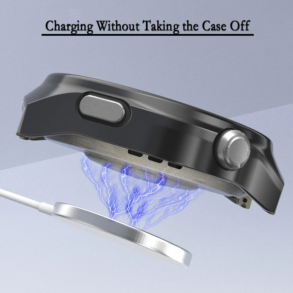 Huawei 4 pro用の穴あき保護時計ケース,耐久性のあるケース,時計シェル,アクセサリー付きの充電サポート