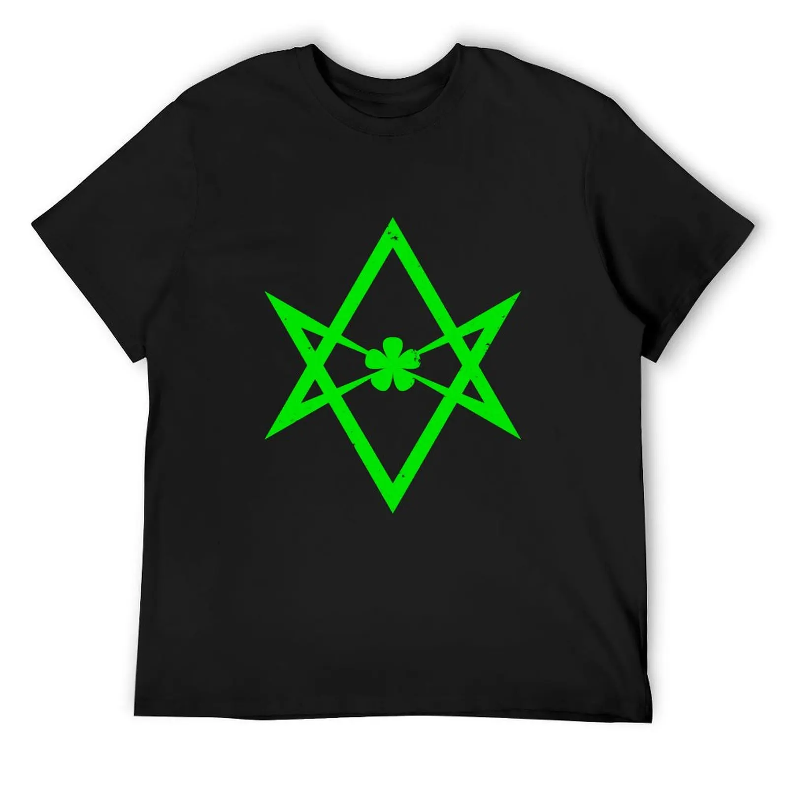 Light Green Aleister Crowley's Unicursal Hexagram T-Shirt for a boy plus size tops customs design your own men graphic t shirts