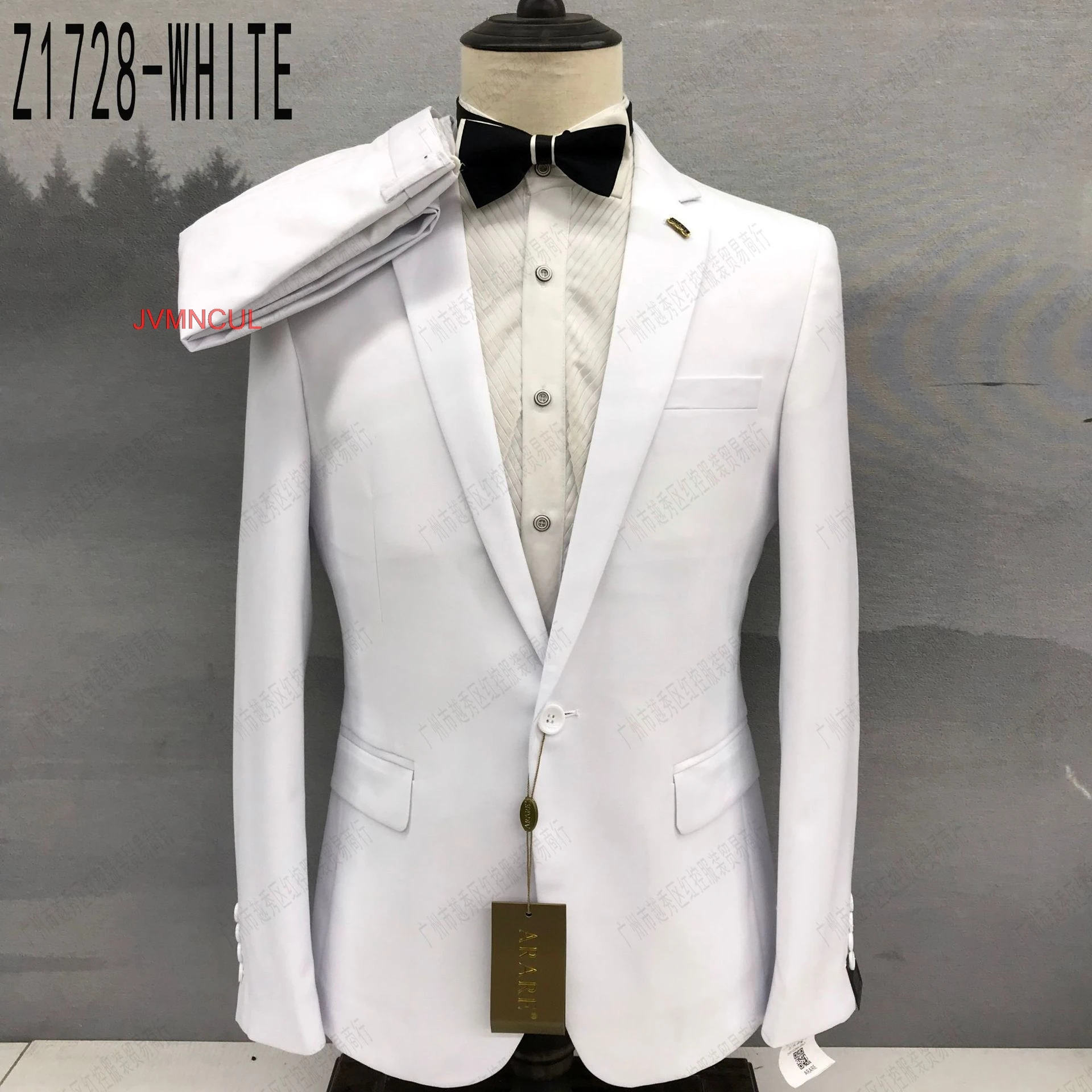 

2026 Men's Korean Style Slim Fit Cotton Suit Single Breasted Wedding Groom 2-Piece Outfit Smart Casual