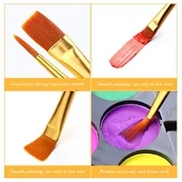 Acrylic Paint Brush Set 1 Pack 10 pcs Watercolor Brushes with Nylon Hair for All Purpose Oil Watercolor Painting Artist Profess 4