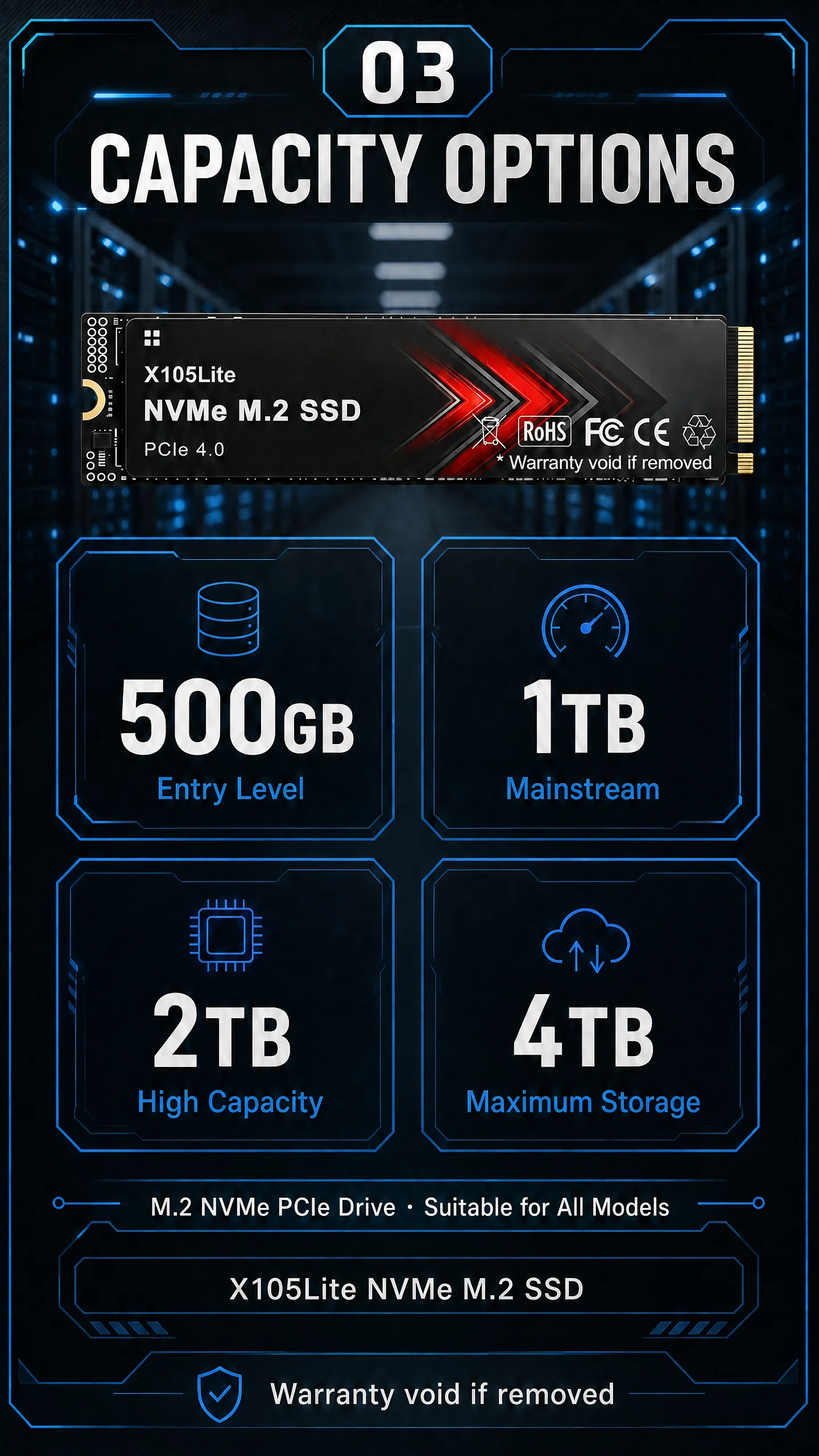 X105Lite M.2 NVMe 4TB Solid St - M.2 Nvme 4Tb Pcie 4.0 Ssd recension och pris