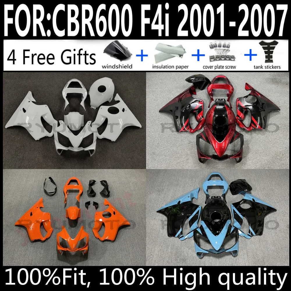 

ABS Plastic Fairing Bodywork Kit Fit For Honda CBR600 F4i 2001-2007 Injection Molded Cowling Set Motorcycle Factory Outlet