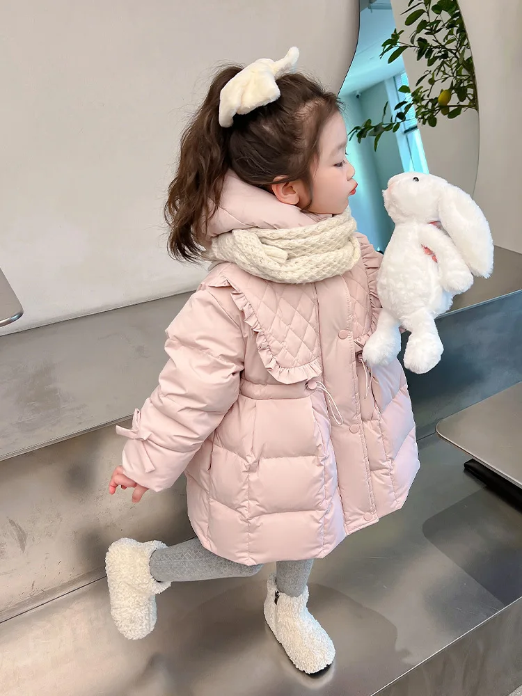 Winter Jacket for Girls Kids Hooded Parka Cute Long Coat For Baby Puffer Jacket  Down Jacket For Girls Coats Children Jackets