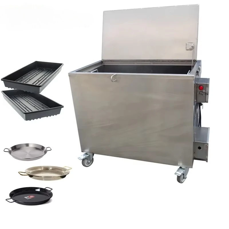 Heating dipped stainless steel commercial soaking tank with ultrasonic cleaner kitchen utensils soaking grease grease removal