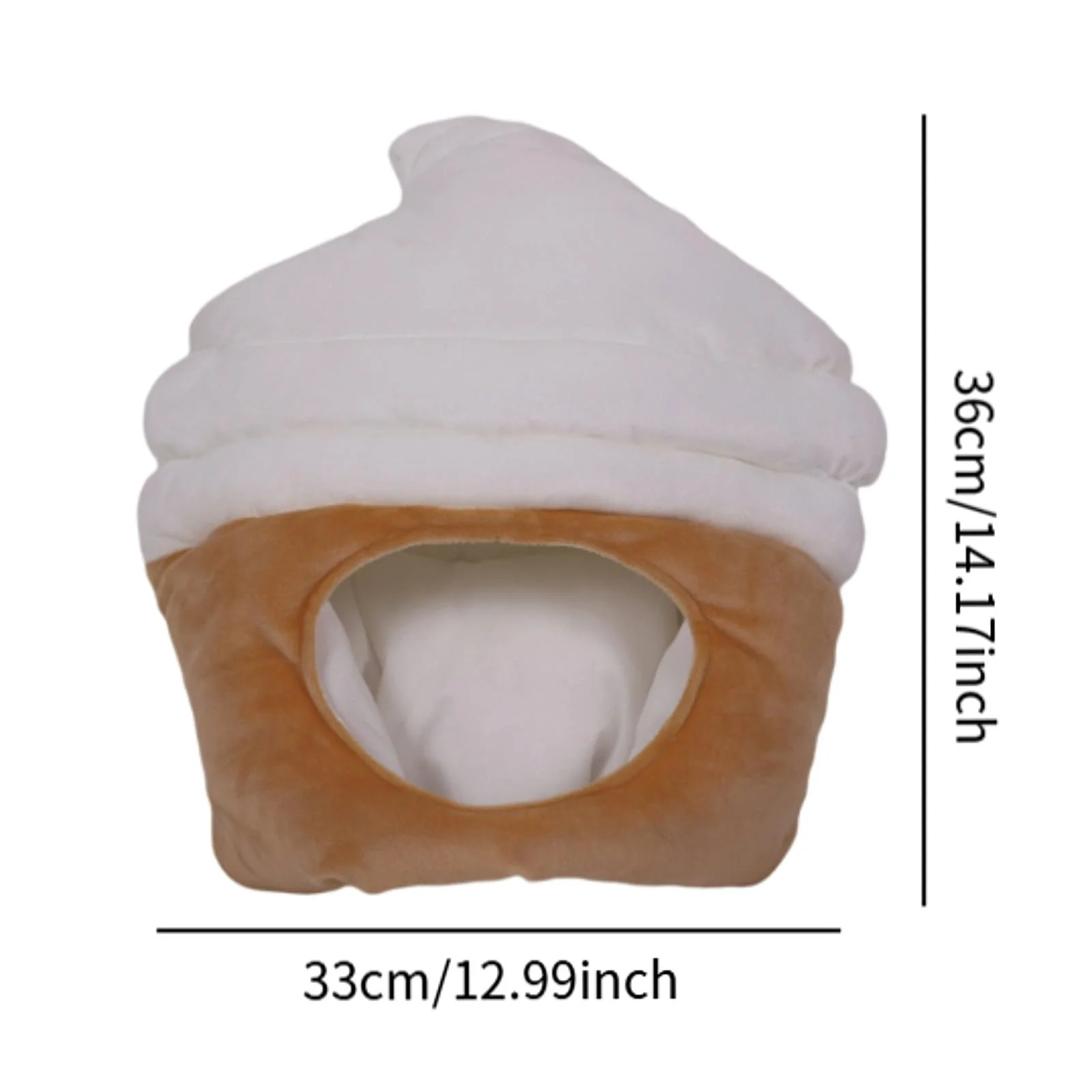 Ice Cream Headgear Headpiece Creative Cap Adults Kids Winter Hat Plush Hat