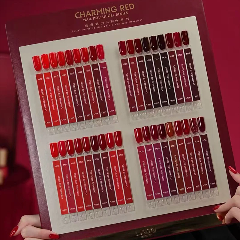 Ladai New Red Uv Gel Polish Set 36-color Wine Red Series High-end Color Factory Wholesale Customization Professional Supplier