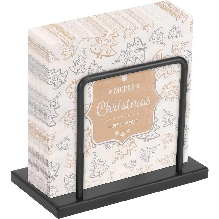 

pkin Holder Metal pkin Storage Modern Freestanding Tissue Paper Dispenser for Table Kitchen Countertop Metal Base Black