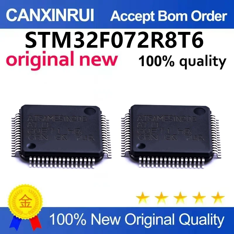 （5pcs-100pcs）Brand new original STM32F072R8T6 LQFP-64 ARM Cortex-M0 32-bit microcontroller