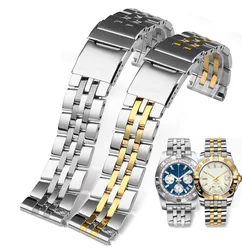 316L stainless steel watchband 22mm 24mm solid metal wristband for breitling Watch strap mens watch bracelet for A49350 AB042011
