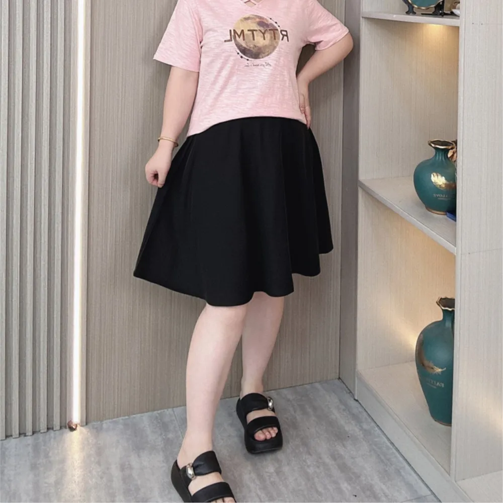 Umbrella Skirt Women Spring And Summer New Plus Size High Waist Thin Fashion A-line Skirt