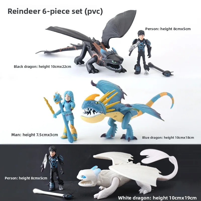 

6 шт./компл. аниме «Как приручить дракона», игрушка «Безубий ребенок», могут сделать фигурки, модели, фильмы, детские игрушки, подарки на день рождения