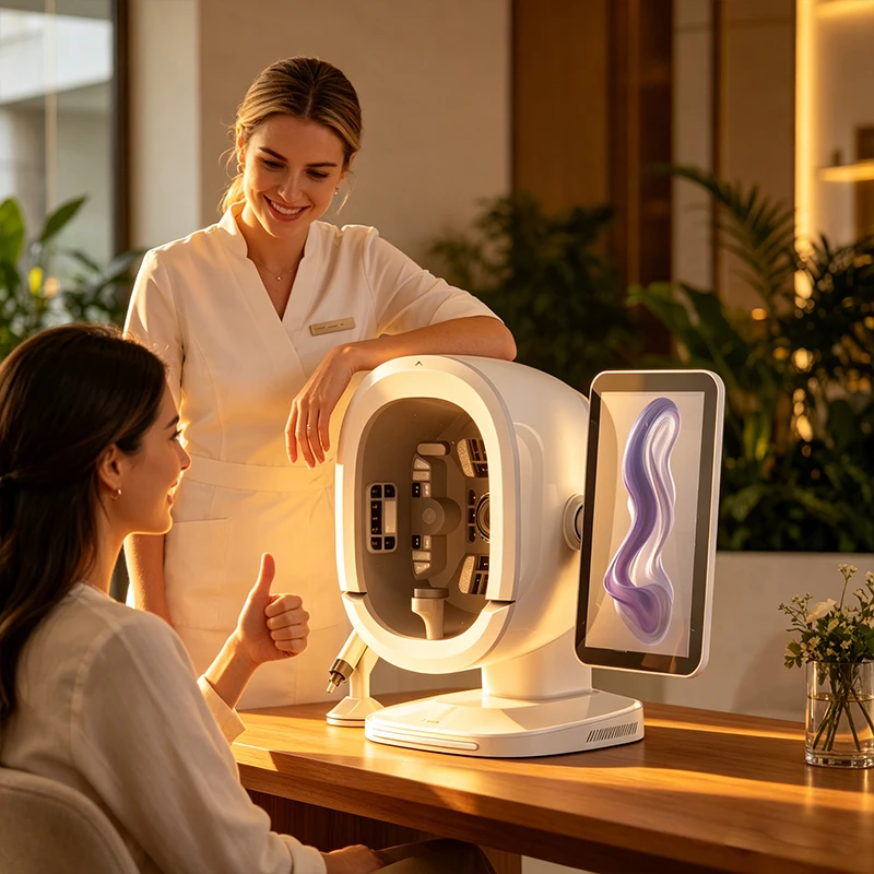 professional skin analysis mirror skin moisture analyzer device face skin analyzer machine facial
