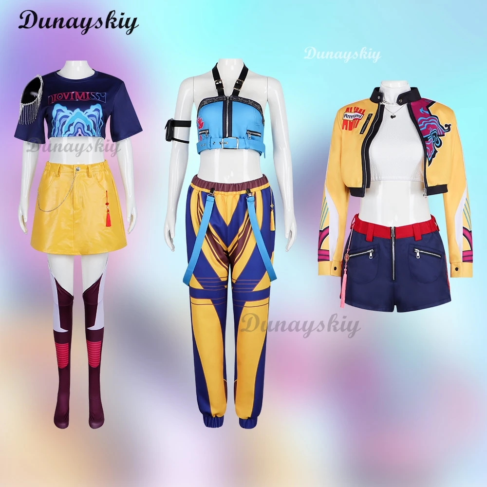Disfraz de Anime KPop Demon Hunters para mujer, disfraz de Zoey Mira Rumi, trajes de juego de rol de fantasía, traje de fiesta de Carnaval y Halloween