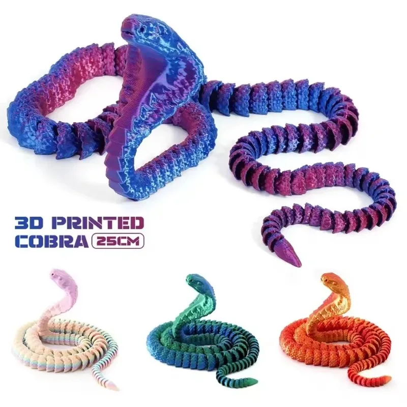 

3D Printed Snake Serpent Figures 3D Printed Dragon Room Desktop Ornament Desk Office Accessories for Boys