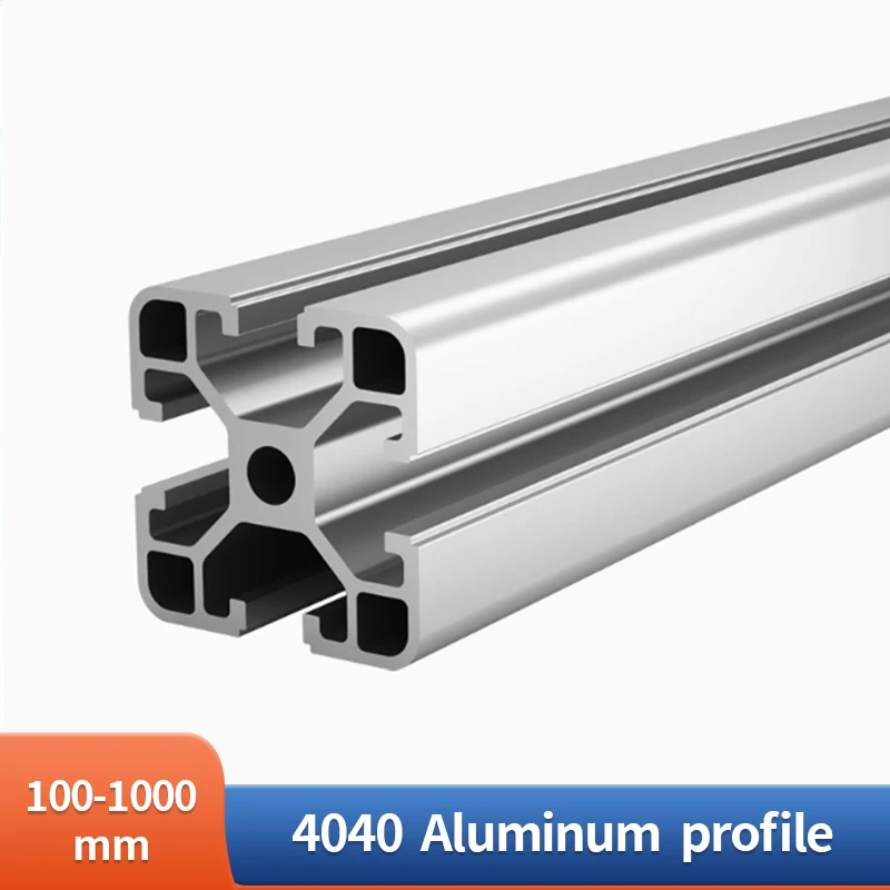 1PCS Silver 4040 T-slot European Standard Anodized Aluminum Profile Extrusion Length 100-1000mm Linear Rail for 3D Printer CNC