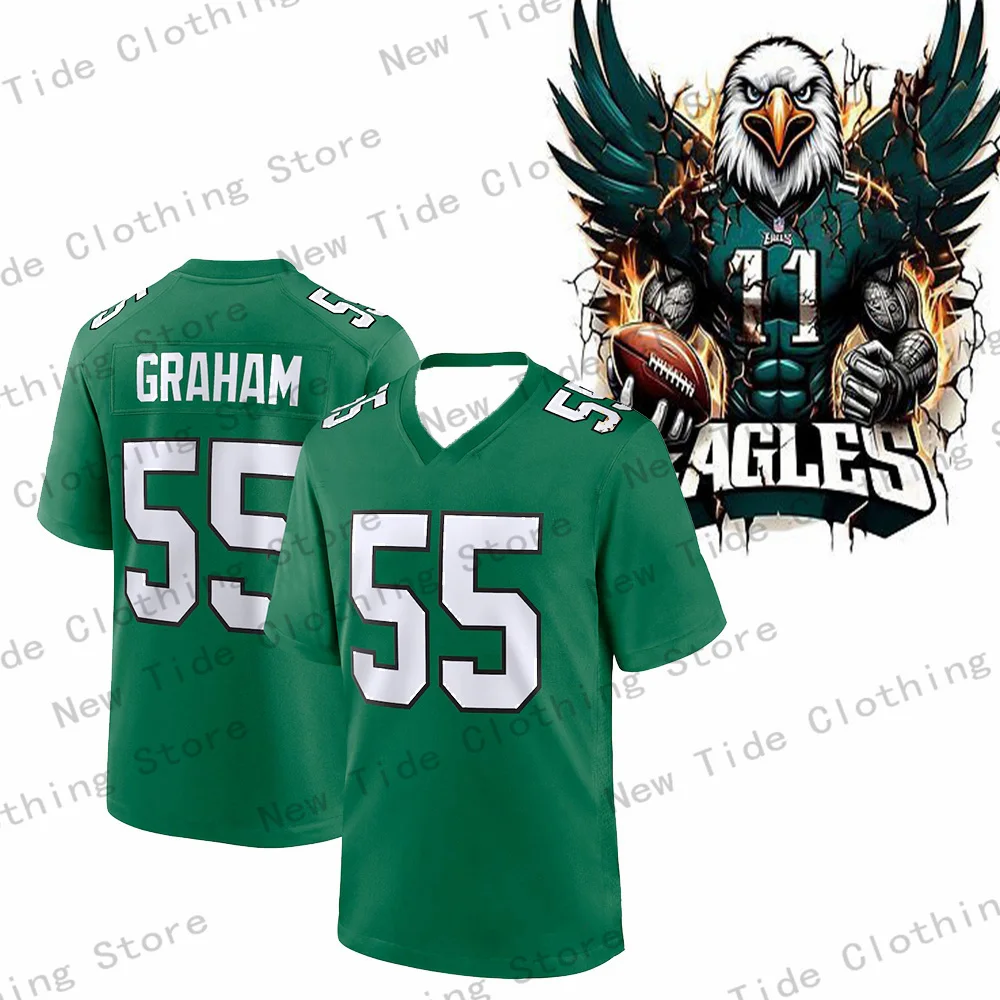 

#55 Graham Green Sports Jersey: Breathable Mesh Fabric, Quick-Dry Short-Sleeve Athletic Fan Apparel for Game Day & Daily Wear