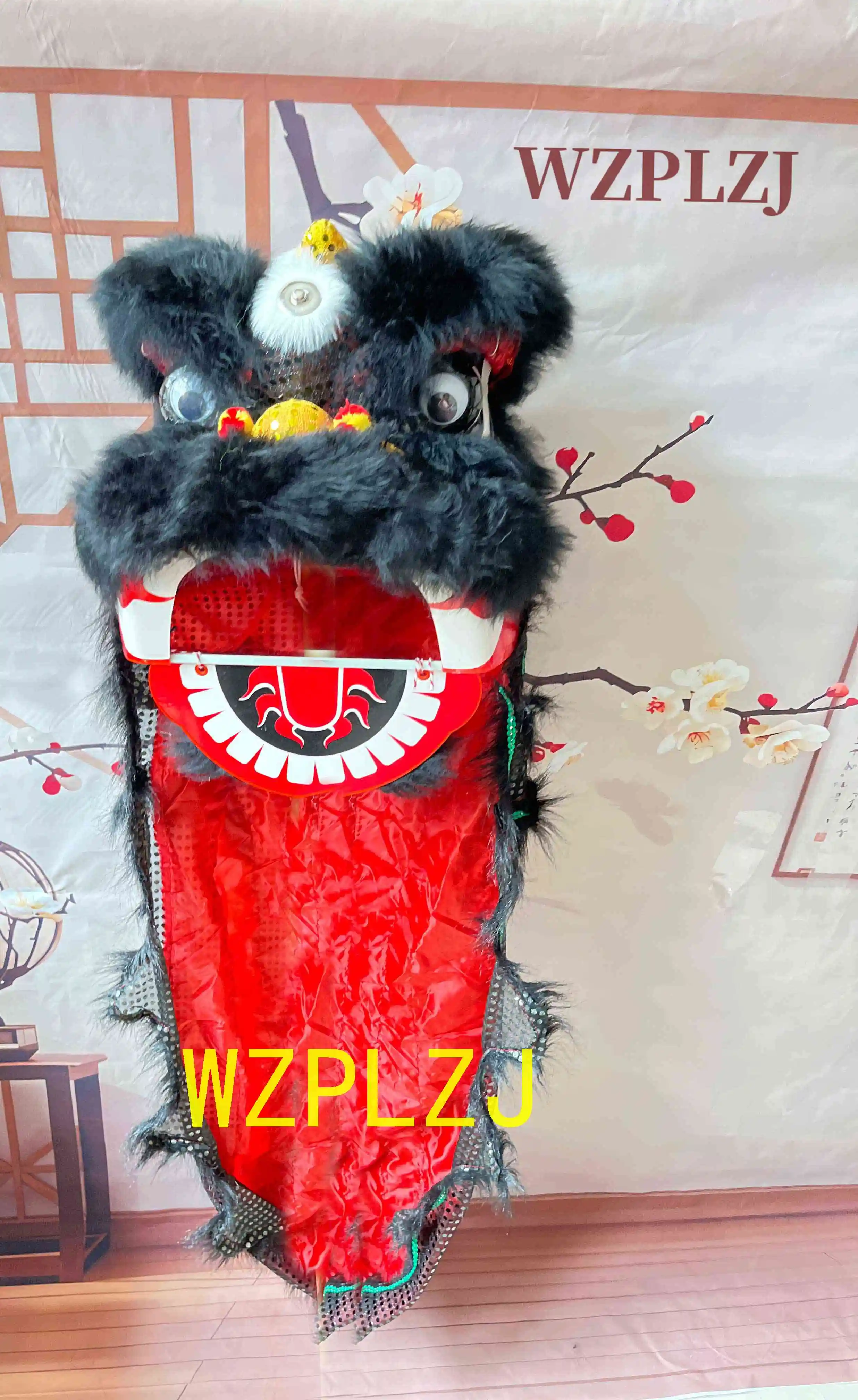 Giocattolo del costume di danza del leone reale da 14 pollici per bambini di 5-8 anni, ragazzi, ragazze, feste, spettacoli, palcoscenico di carnevale sportivo