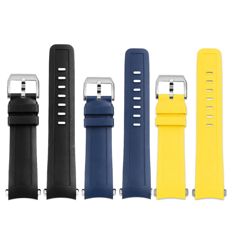 

22mm Rubber Strap for IWC AQUATIMER Timepiece IW356802/376705 Quick-Release Fluororubber Bracelet Black Blue Yellow White Orange