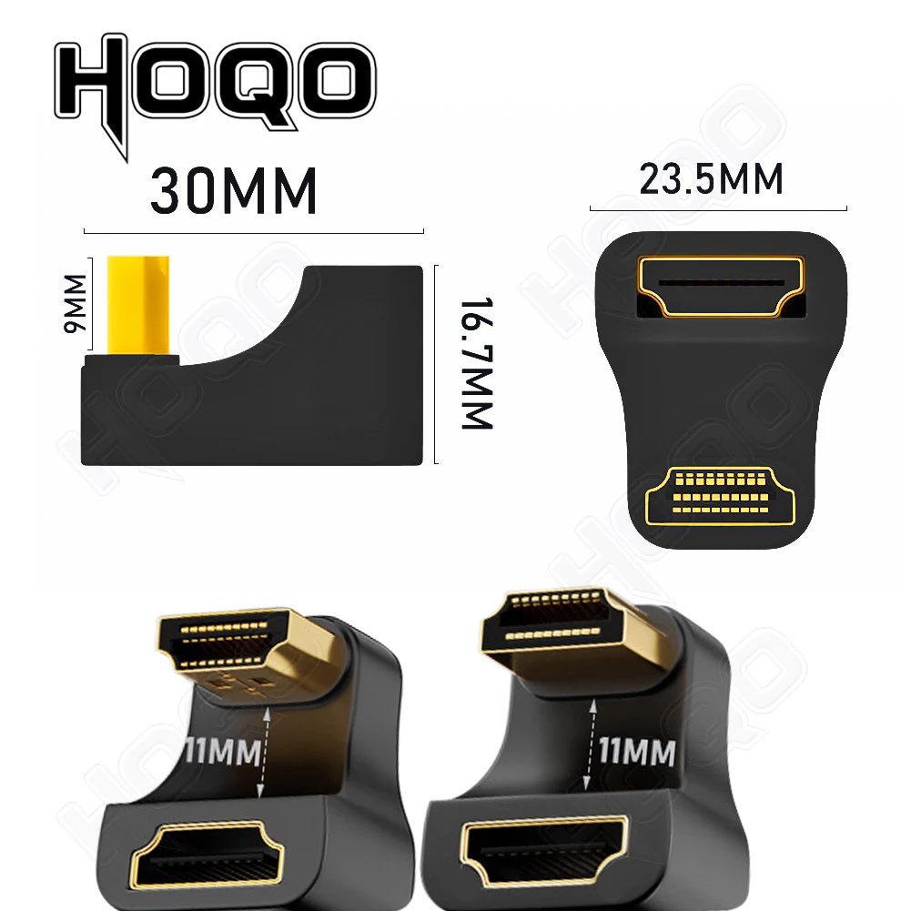 u shape hdmi male to female 180 degree adapter angled mini hdmi male to hdmi female adapter Extension 8K 60Hz 4K UHD Converter