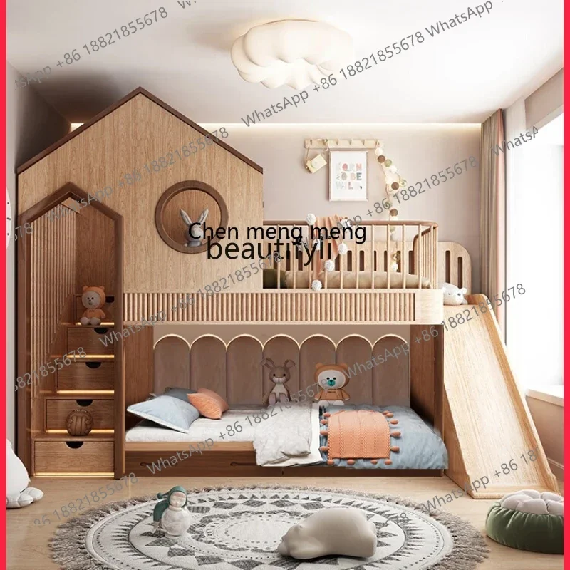 cc182l Boys and Girls Room Upper and Lower Bunk Bunk Bed Duplex Second Floor Student Tree House Bed