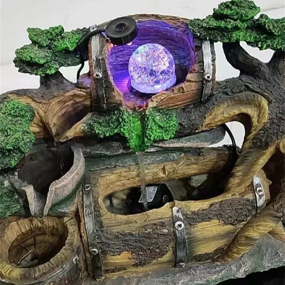 الجليد الكراك كريستال الكرة الزجاجية المجال السحري فنغ شوي زخرفة حوض السمك روكي نافورة الماء بونساي الكرة المعيشة ديكور المنزل #3