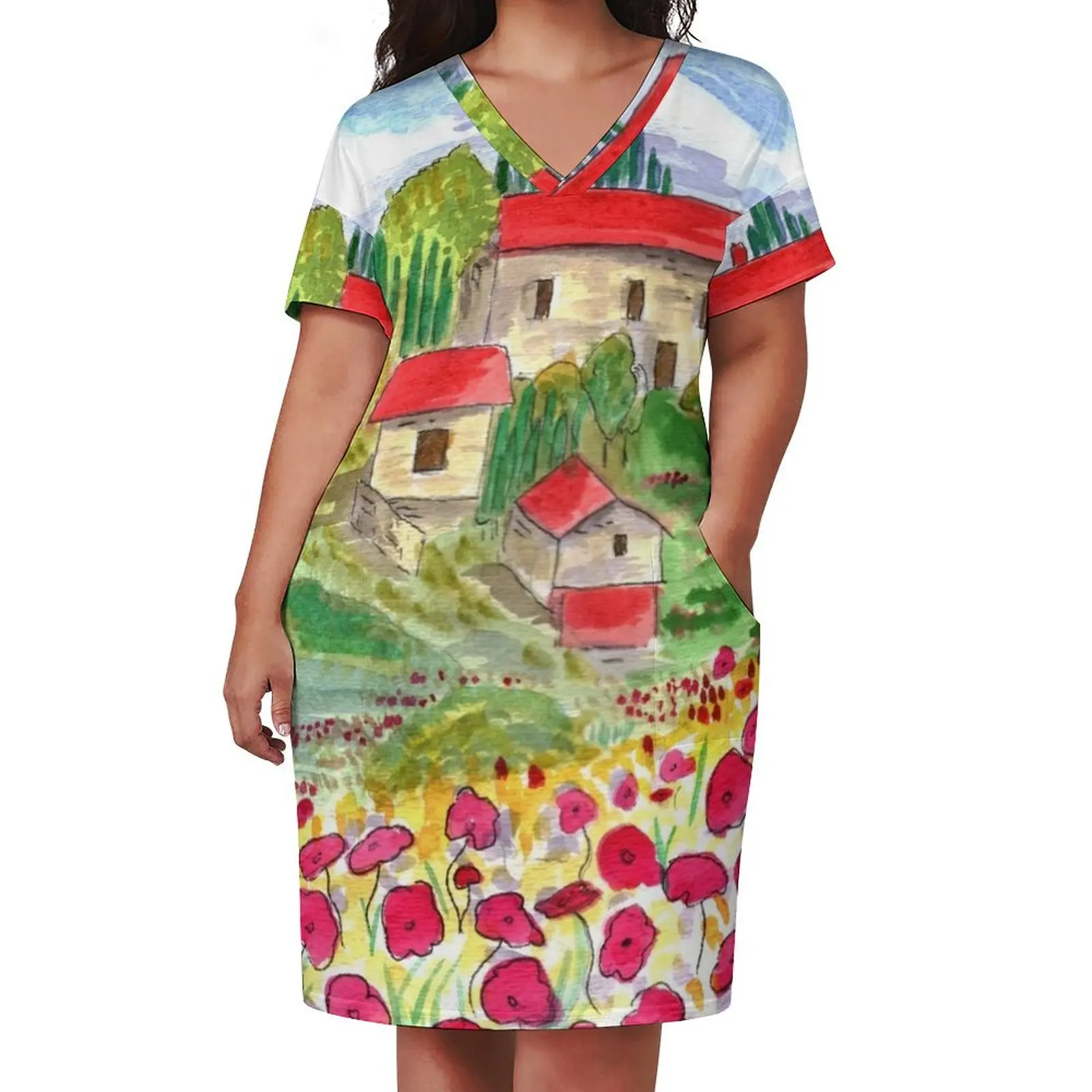 Tuscany Loose Pocket Dress Dresses dress for women summer