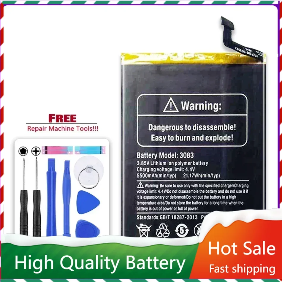 5500mAh Replacement Battery for Ulefone Armor 7 Armor7 Portable Mobile Phone Batteries Warranty + Track Code