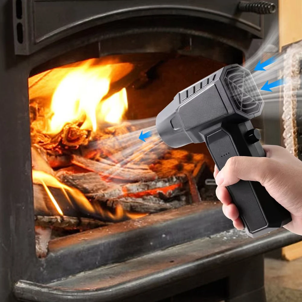 130000PM Blower Brushless Turbojet Fan Handheld Mini Dust Collector High Speed Dust Gun Cleaning Violent Fan Home Power Tool New
