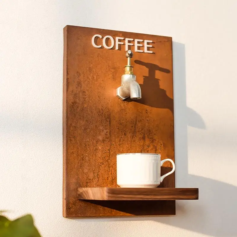 

Coffee shop decoration fun atmosphere layout coffee mouth Internet celebrity clock in ins wind creative photo area background
