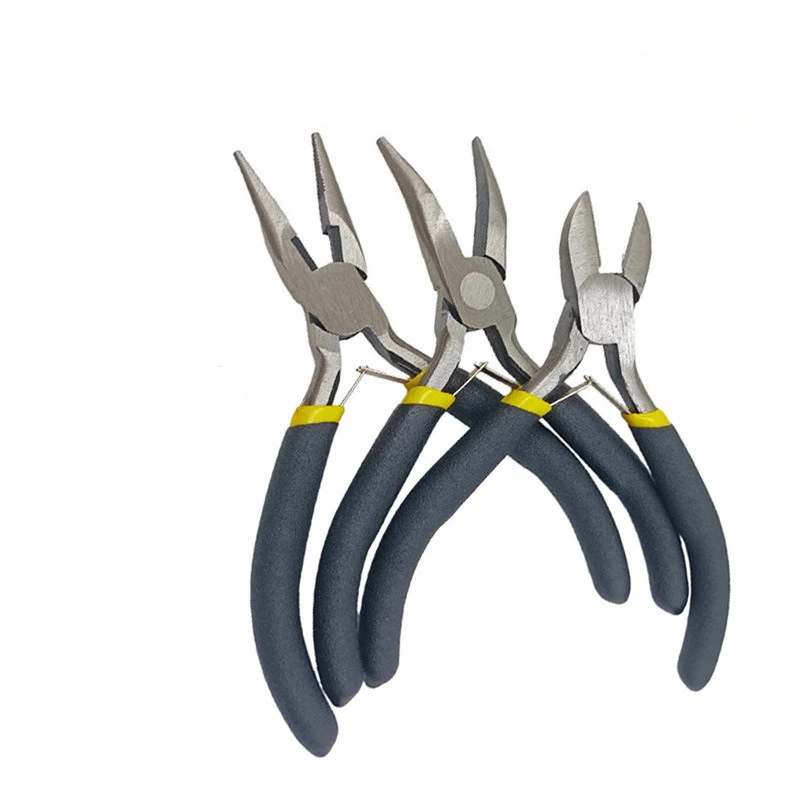1pcs/4pcs Jewelry Pliers Tool Kit Includes Needle Round Wire Cutter and Curved NosePliers for Jewelry Beading Repair Supplies