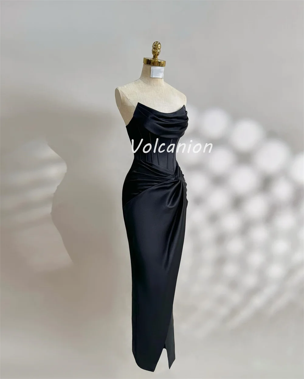 Индивидуальные современные стильные классические шармезные рюши-футляры без бретелек длинные платья на заказ платья для особых случаев мода высокого качества