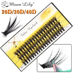 New 40D Cluster 60 Bundles Mink Eyelash Extension Natural 3D Russian Volume Faux Eyelashes Individual Lashes Makeup Cilia