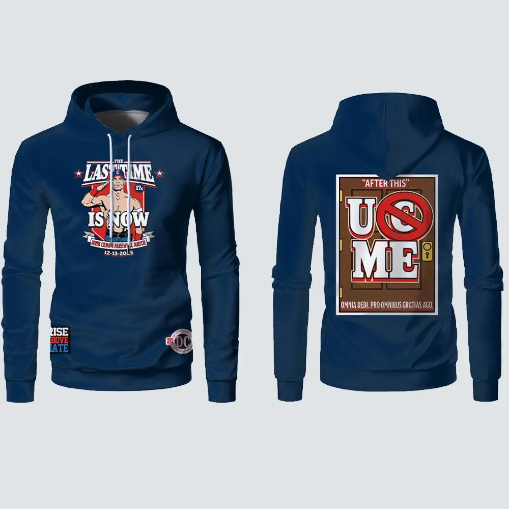 

John Cena 2025 Farewell Tour Hoodie Men's 3D Print The Last Time Is Now Commemorative Sweatshirt A Must-have For Wrestling Fans
