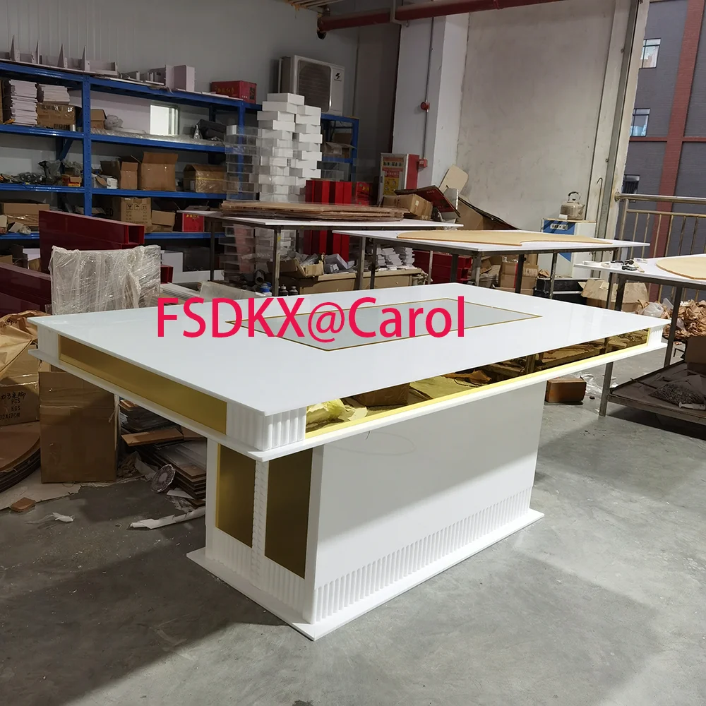 Modern High White Acrylic Dining Table Wedding Events Decoration For Sales