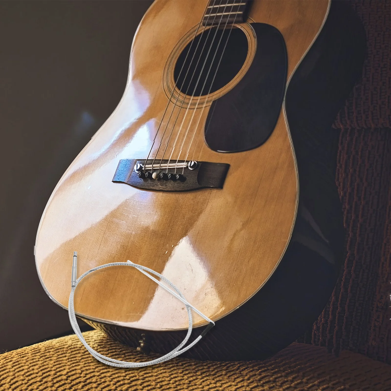 

09mm Ultrathin Piezo Acoustic Guitar Pickup Under Saddle Bridge Replacement Parts Clear Balanced Sound for Stage Recording