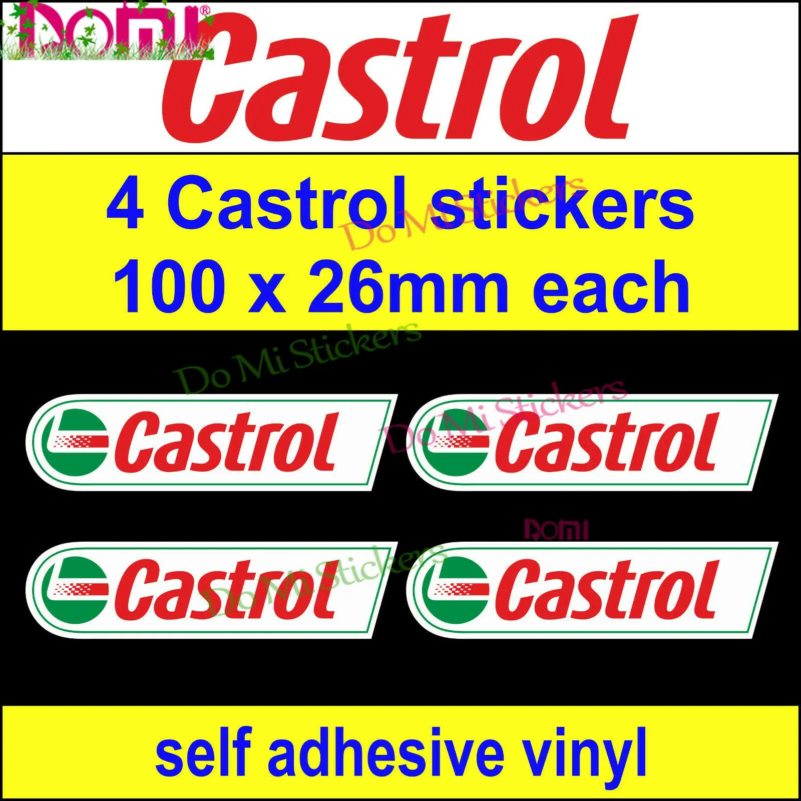 

4x Castrol Oilstickers Race Bike Classic Van Bus Truck Car Decals Vinyl Die Cutting Waterproof PVC