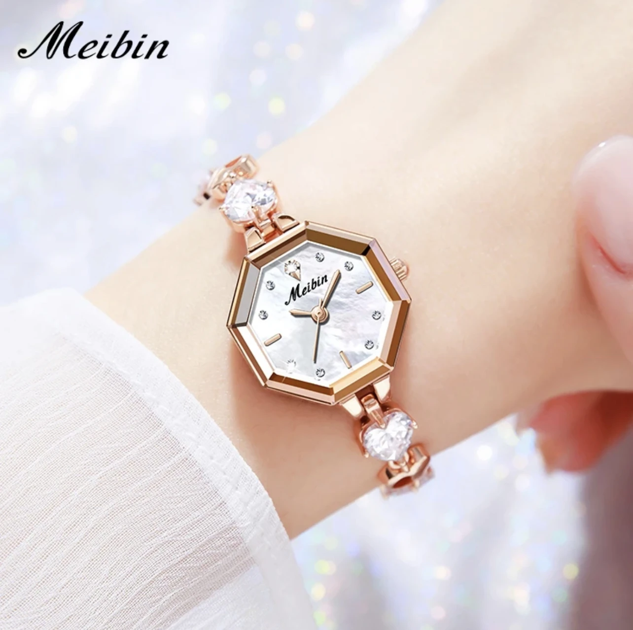 Nueva pulsera, reloj de mujer con temperamento exquisito, reloj de cuarzo octogonal, reloj de mujer de lujo de alta calidad, reloj de cuarzo para mujer