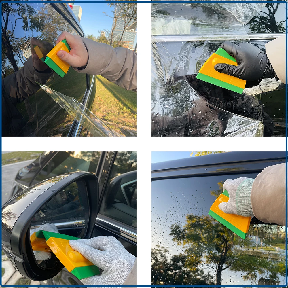 TOFAR Soft Rubber PPF Squeegee for Vinyl Wrap Car Paint Protection Film Install Scraper Window Tint Tool Auto Clean Accessories