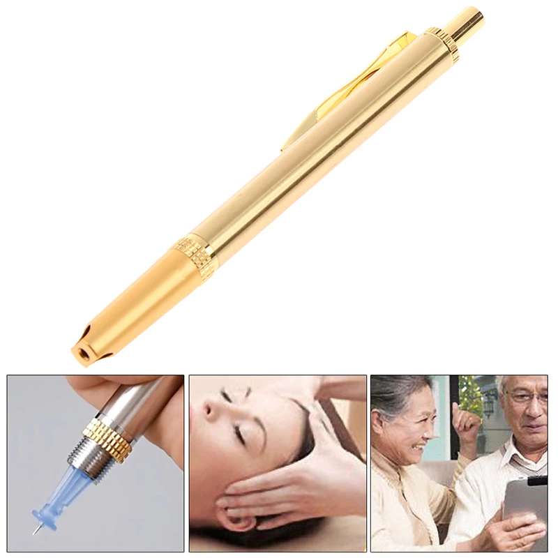 1PCS Stainless Steel Blood Lancing Point Pen Cupping Bloodletting Acupuncture Therapy