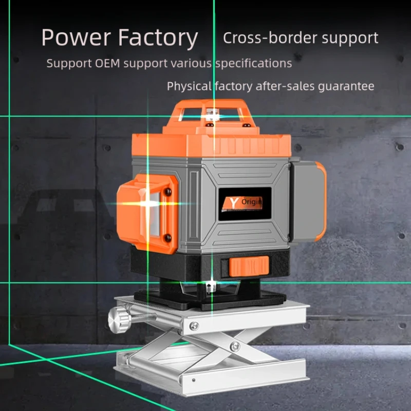 12/16 linii poziom lasera 3D/4D zielona linia samopoziomująca 360° Pozioma i pionowa krzyżowa potężna poziomica laserowa z zieloną wiązką